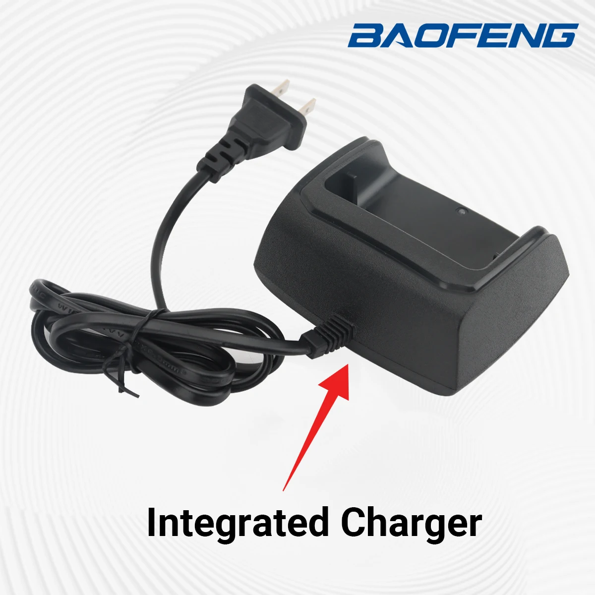 Cargador de escritorio Baofeng UV-K61 original US/EU con base enchufe - imagen 4