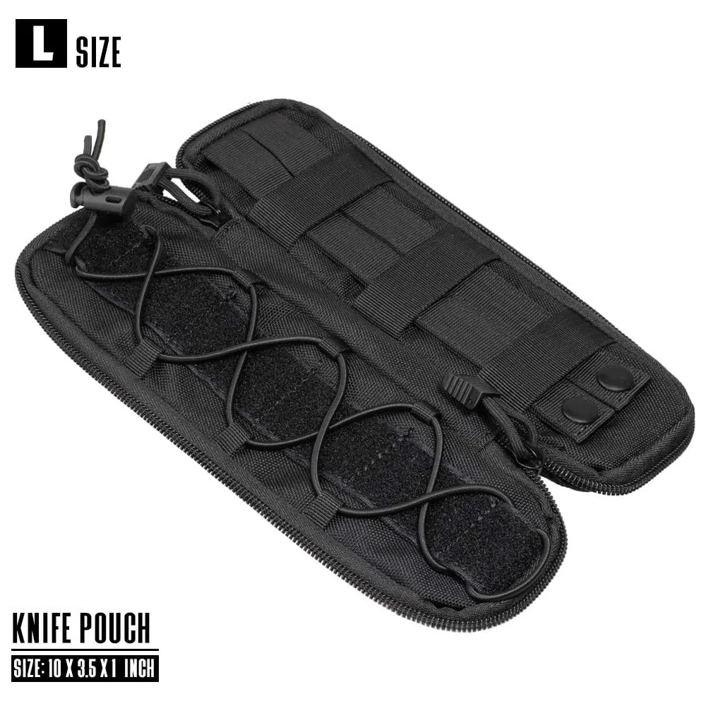 Bolsa táctica para cuchillos, bolsa de almacenamiento de cuchillos Molle, funda para cuchillo de nailon 1000D, bolsa para linterna, estuche portaherramientas, bolsa de caza al aire libre - imagen 4
