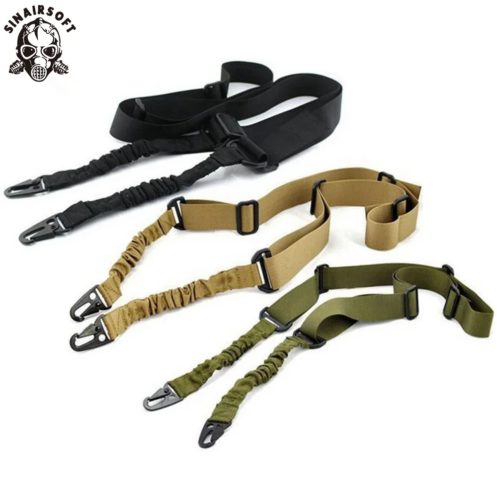 SINAIRSOFT Eslinga táctica ajustable de nailon de doble punto adecuada para caza y aventuras al aire libre - imagen 2