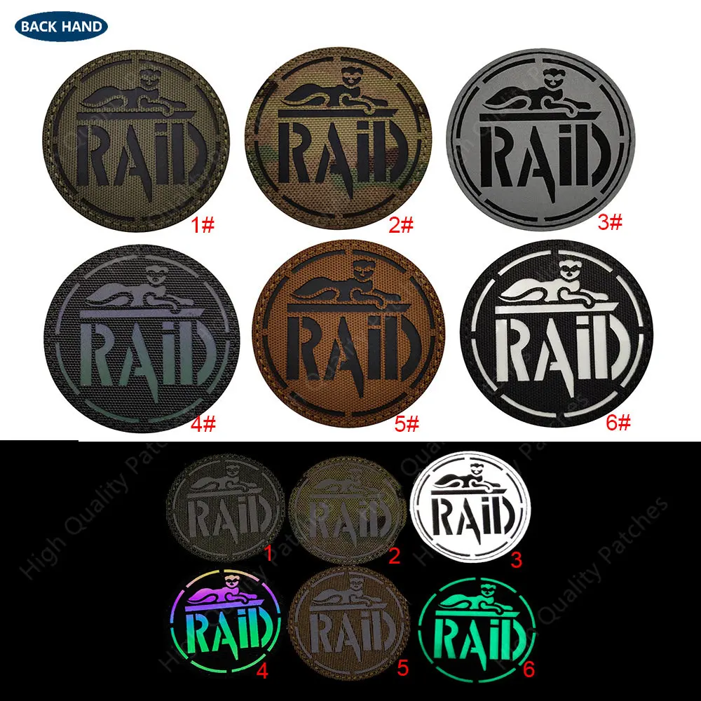 Brazalete R6 Rainbow Six IR GIGN, insignia de moral táctica francesa, paquete de pegatinas mágicas reflectantes, insignia a juego, gancho y bucle luminoso - imagen 2