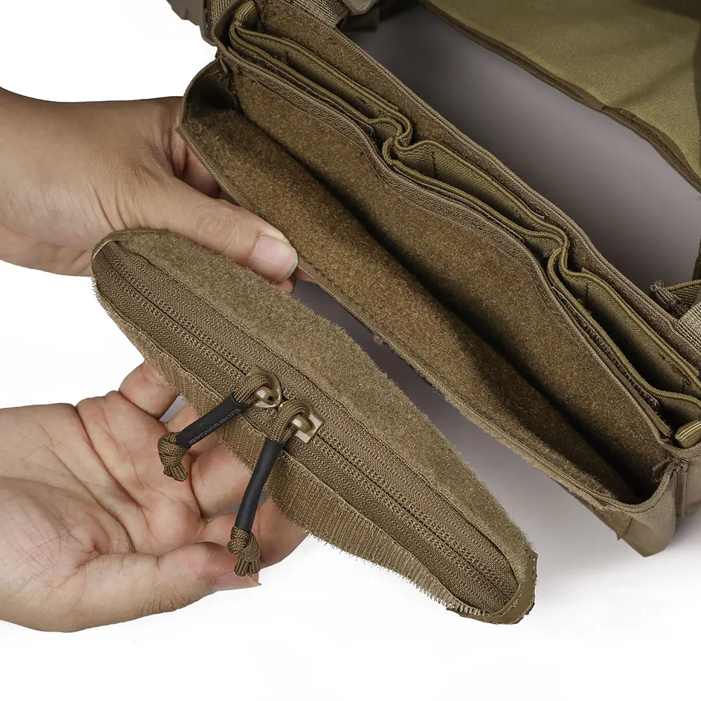 Emersongear-Chaleco táctico con bolsillo para el pecho, tapa con cremallera, portador de placa, bolsa para el pecho, reemplazo de cubierta con cremallera, Airsoft, caza, combate EM9713 - imagen 2