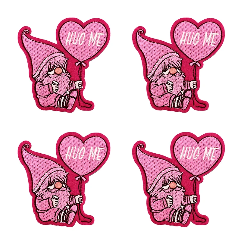 Parche bordado de dibujos animados de la serie rosa, 10 Uds., gran oferta, en chaquetas, mochila, calcomanía rosa DIY, cuenta de mano, parches para planchar para ropa - imagen 2