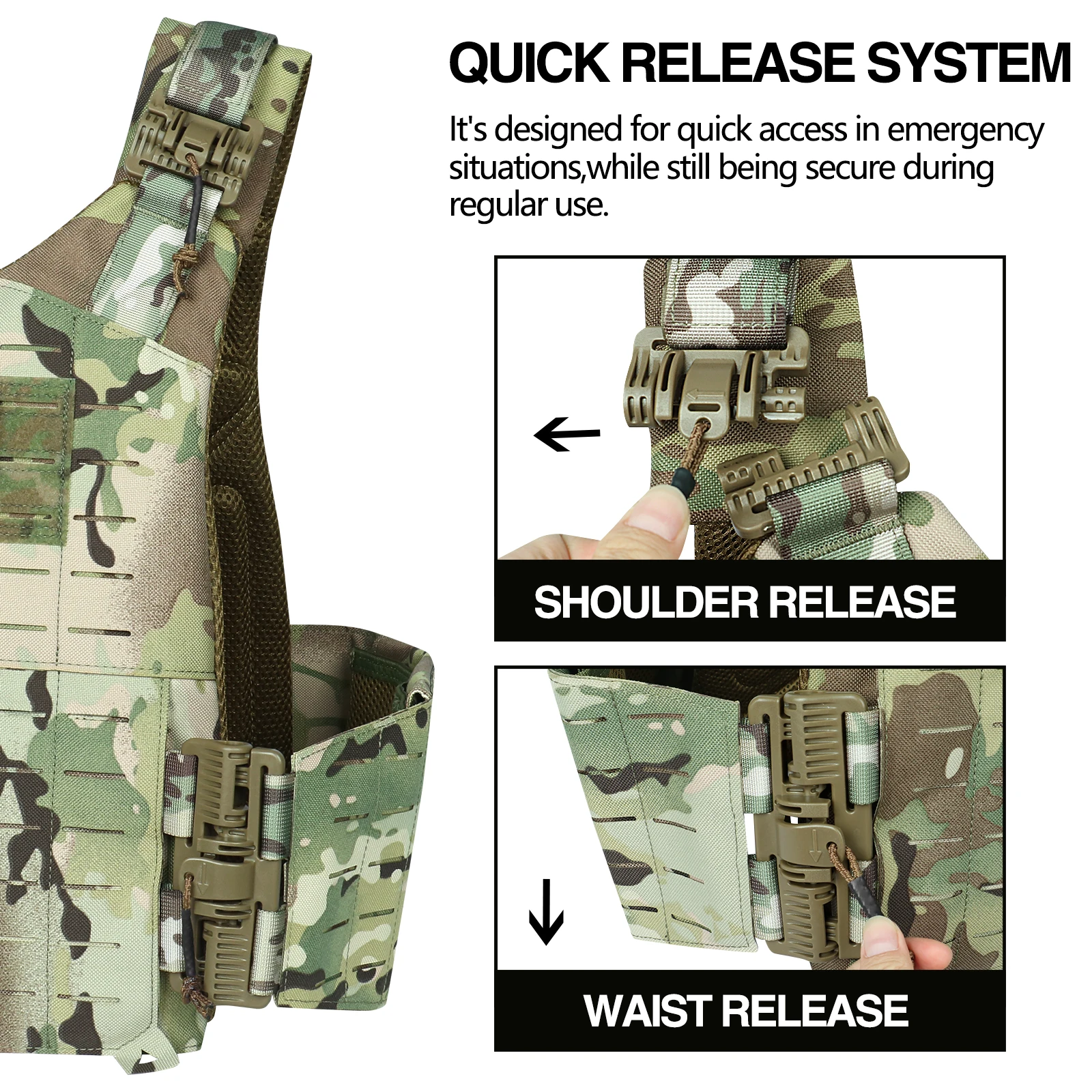Nueva llegada Artex seguridad Molle corte láser chaleco táctico de caza venta al por mayor portador de placa al aire libre chaleco táctico chaleco táctico - imagen 5