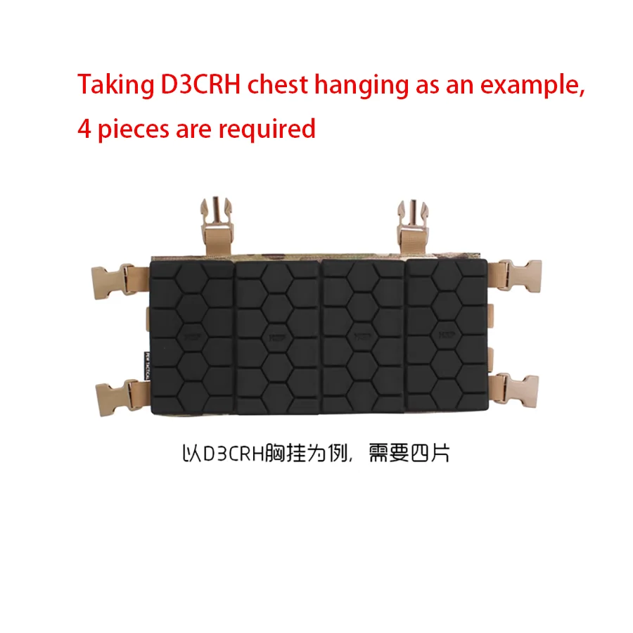 Chaleco táctico D3CR, almohadilla Modular para colgar en el pecho, almohadilla de corte de esponja de panal - imagen 3