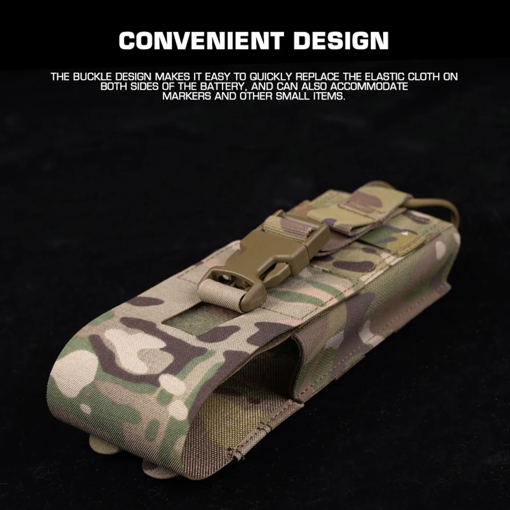 Bolsa táctica ajustable para Radio, Universal, para caza al aire libre, combate, juego Airosft, Walkie Talkie, sistema MOLLE, chaleco, equipo de transporte - imagen 5