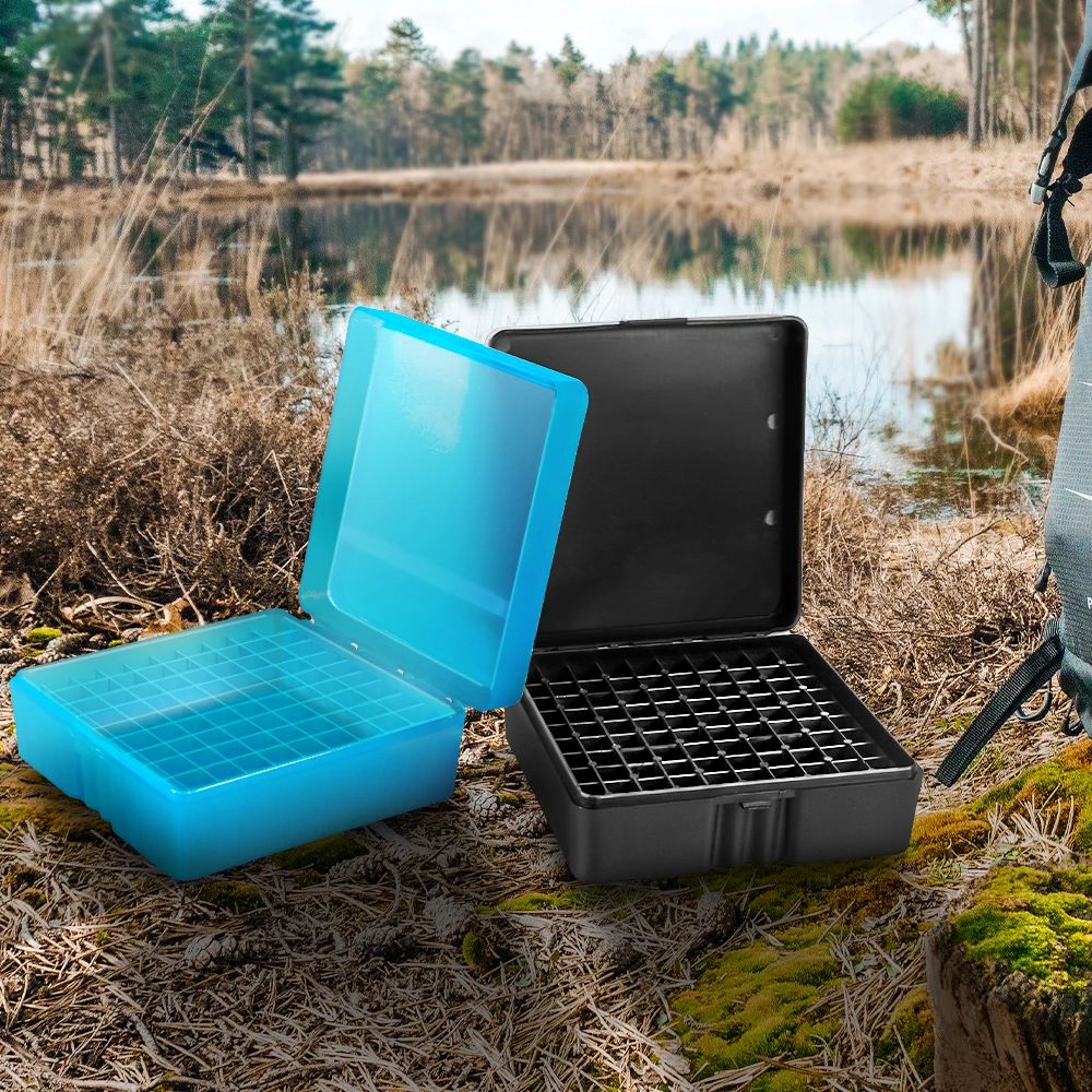 Caja de munición de 100 balas. 38Super caja de soporte de carcasa de bala pistola Rifle caja de almacenamiento de transporte de munición estuche de cartucho accesorios de caza - imagen 5