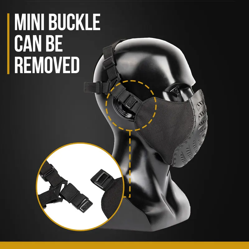 ONETIGRIS-mascarillas tácticas Airsoft, malla de red de plástico, protege las orejas, caza en el campo, juegos de guerra militares, máscara táctica de Paintball - imagen 3