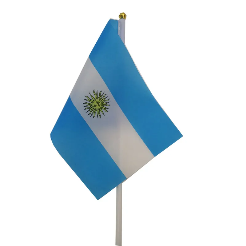 Banderas de Argentina para agitar a mano, 14x21cm, venta al por mayor, 10 unidades por lote - imagen 4