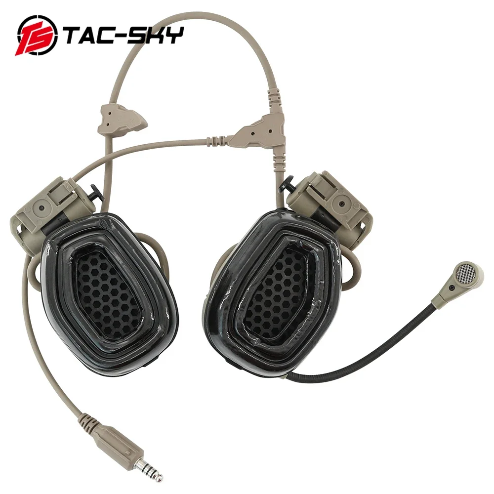 Auriculares tácticos RAC para casco con riel Picatinny comunicación