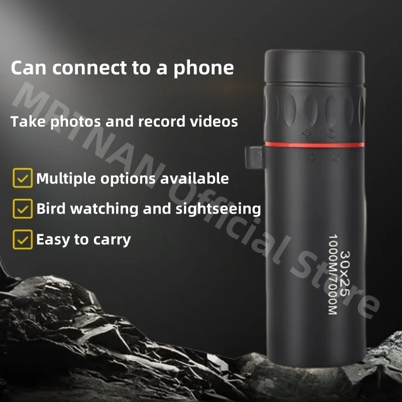 Mini telescopio Monocular portátil de alta definición, Zoom de gran aumento 10X, telescopio profesional de viaje al aire libre, 30x25 - imagen 2