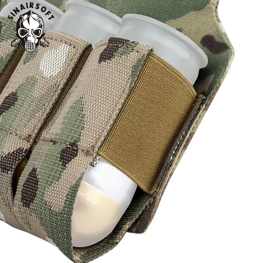 SINAIRSOFT-bolsa táctica M203 con gancho y bucle, 5 unidades, redonda, 40mm, colgador, bolsa, aparejo de pecho, placa, chaleco portador, accesorios abdominales - imagen 4