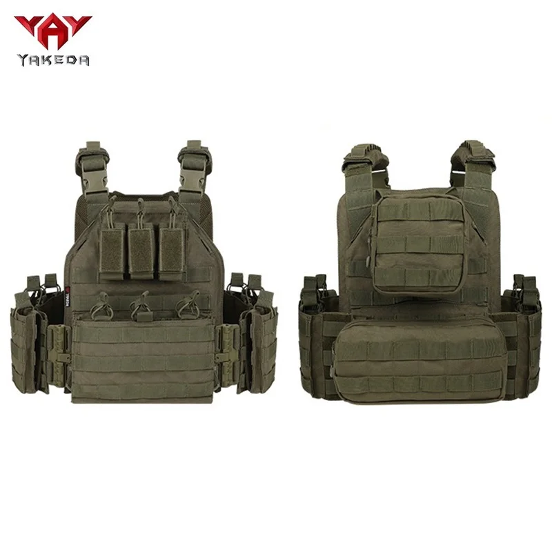 YAKEDA Chaleco táctico de desmontaje rápido para exteriores Equipo para exteriores Chaleco táctico 6094 Equipo de entrenamiento CS - imagen 2