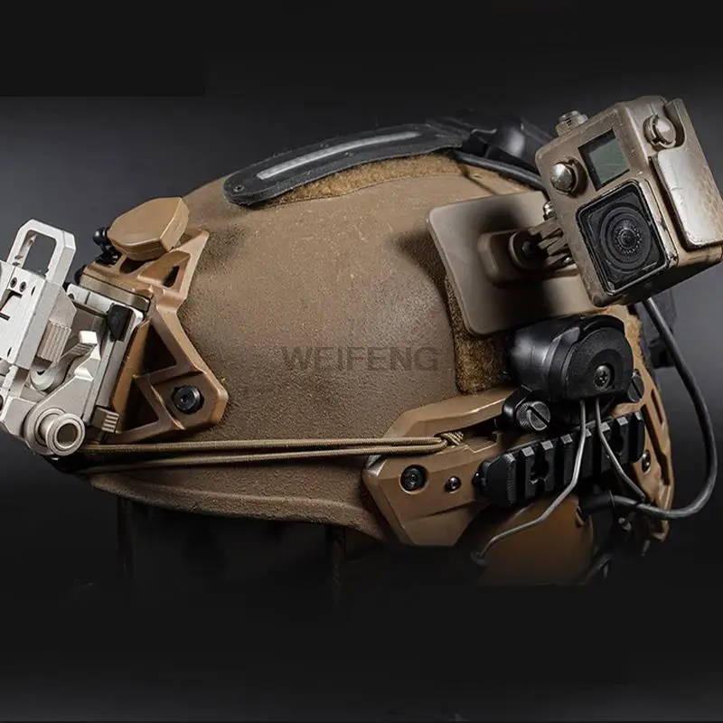 Adaptador de cámara para casco táctico, Base de montaje, soporte para linterna, dispositivo de visión nocturna, soporte fijo rápido para Airsoft - imagen 4