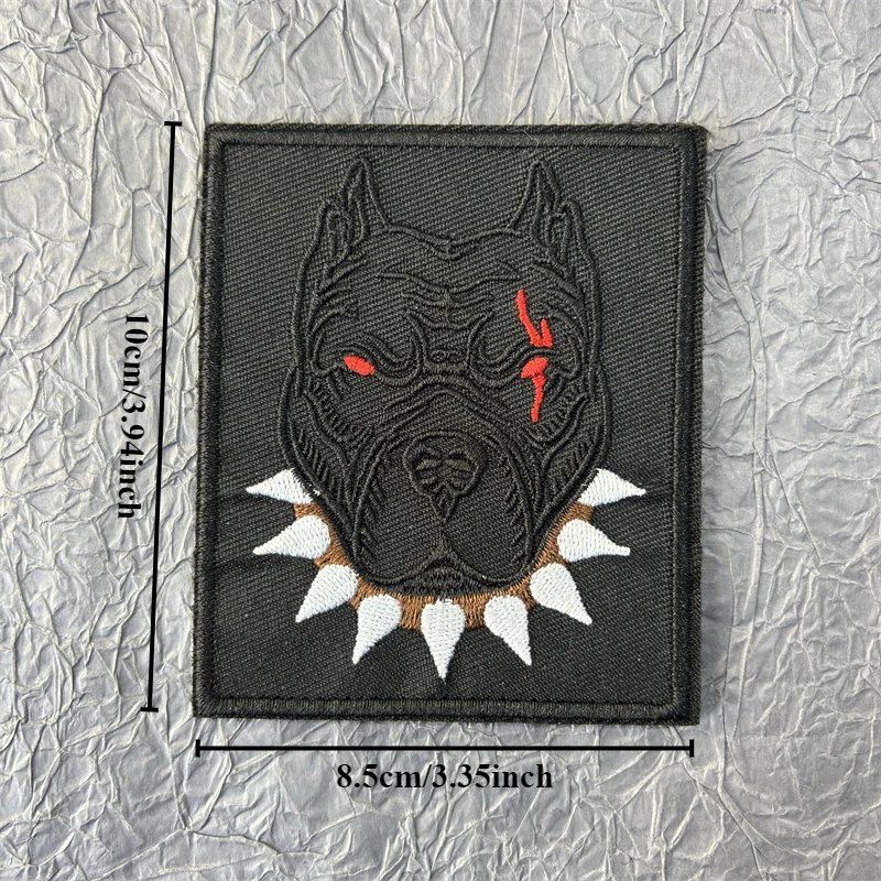 Parches bordados de Chevron para ropa, insignia de moral de perro, equipo táctico, accesorio militar, brazalete con gancho y bucle - imagen 4