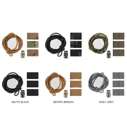 Kit de cordón táctico para deportes al aire libre, bandas de retención, accesorio de fijación seguro, correa impactante ajustable, tira de chaleco MOLLE