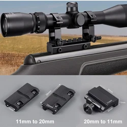 Adaptador cola de milano 11mm a rail Picatinny 20mm para alcance