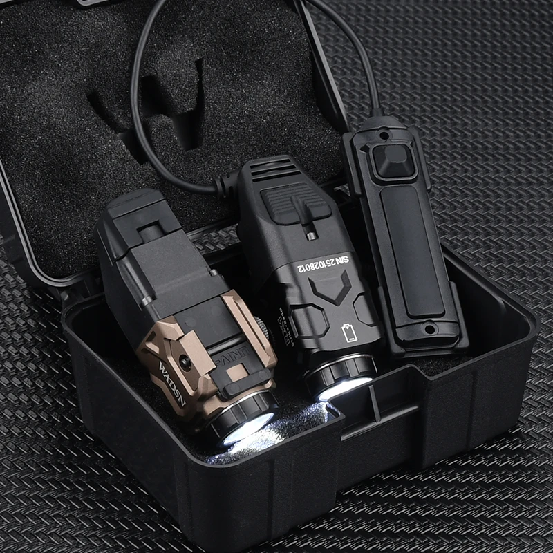 WADSN linterna táctica airsoft con riel Picatinny para pistola