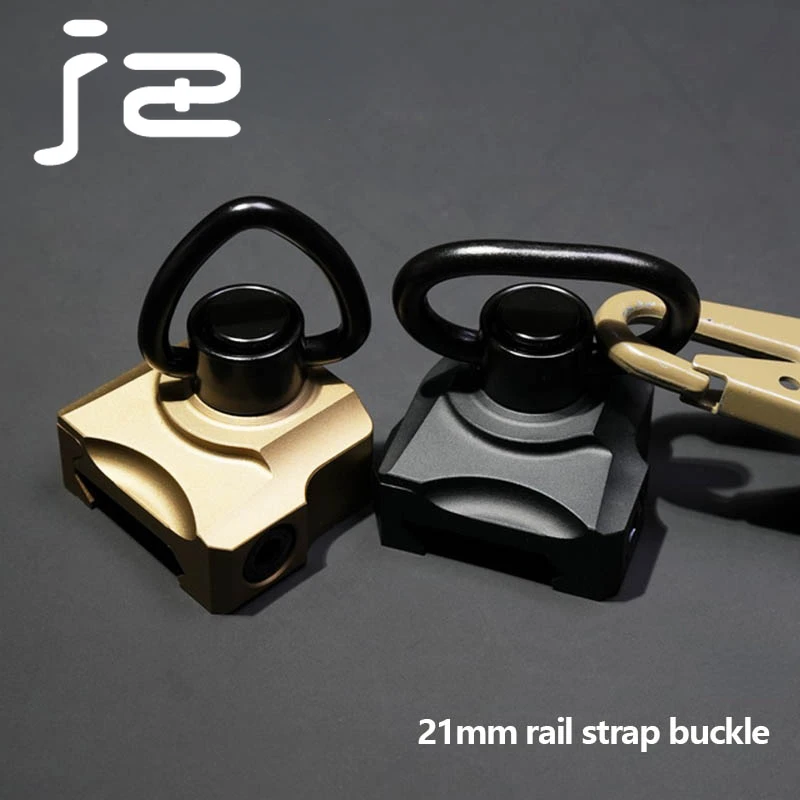 Hebilla de pulgar táctica, hebilla de separación rápida, adaptador de montaje de eslinga QD compatible con riel de 20mm, accesorios para pistola de Rifle Airsoft de caza - imagen 5