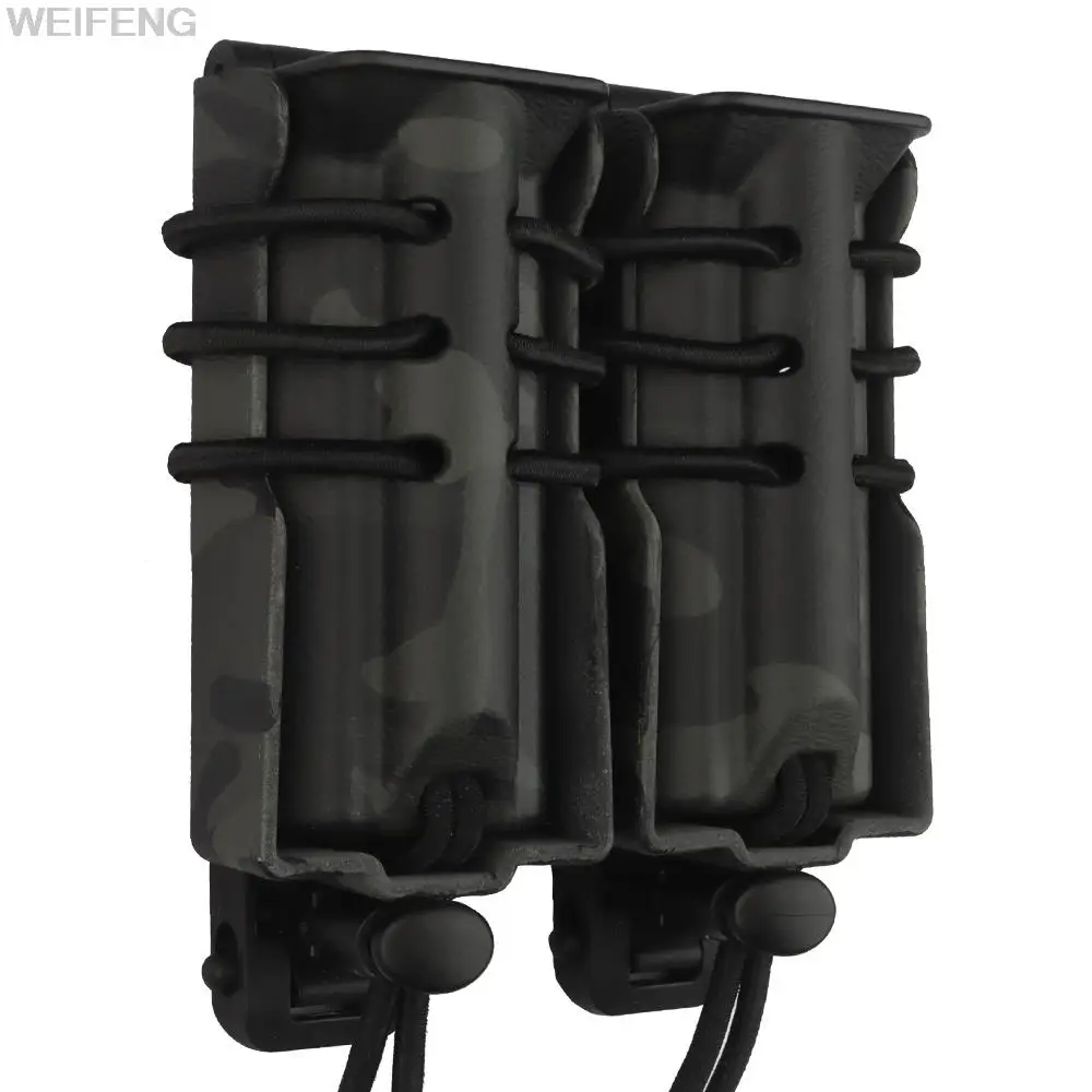 Bolsa militar doble/individual de 9mm para pistola Molle de tracción rápida, funda Mag para Glock 17 Beretta M9, equipo de caza Universal - imagen 3