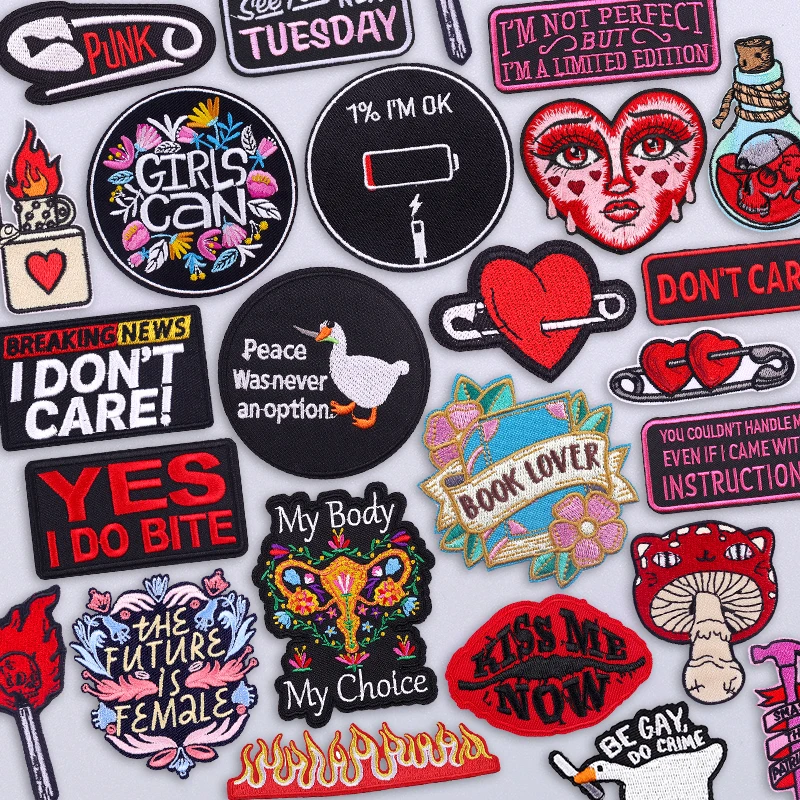 Parche bordado de hierro estilo Hippie de pato Punk con diseño de Humor oscuro para chaqueta vaquera, chaleco, equipo de motorista, decoración de Festival de Música - imagen 2