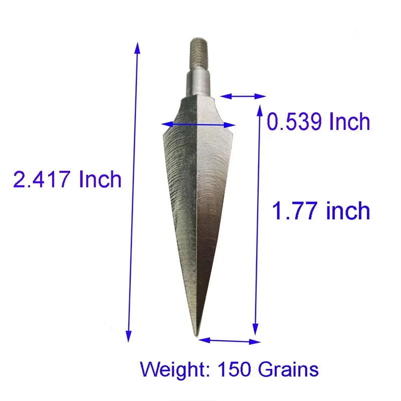 6/12 Uds tiro con arco 150Gr puntas de flecha tradicionales puntas de inserción en espiral puntas de flecha accesorios de caza - imagen 4