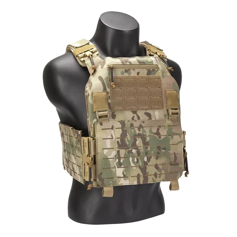 Chaleco táctico de corte MOLLE desmontable rápido, equipo negro, chaleco de combate militar Airsoft, chaleco táctico, equipo para exteriores - imagen 4