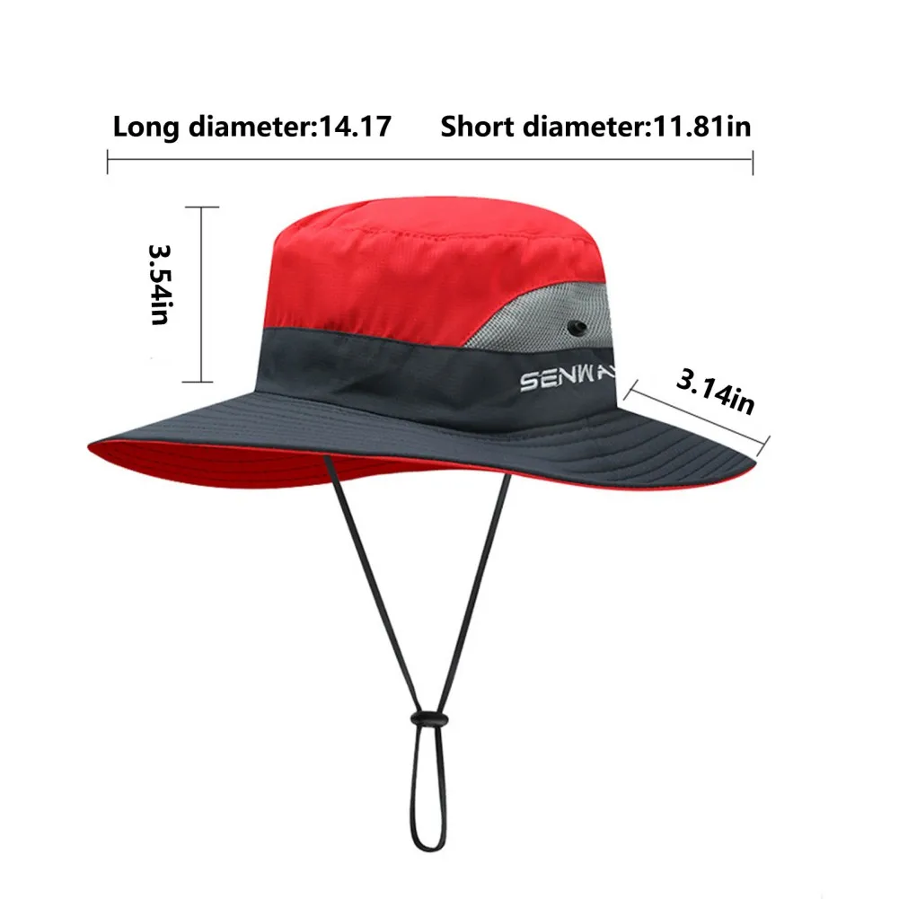 Sombreros de cubo transpirables para exteriores, sombrilla de ala ancha, capa de malla ligera de secado rápido - imagen 3