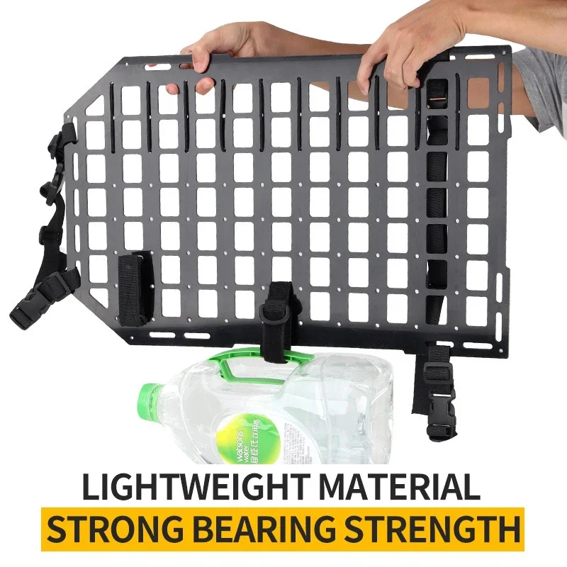 Organizador táctico para asiento trasero de coche, equipo de instalación de carga portátil para asiento de vehículo MOLLE de caza, Panel de inserción de tablero PP - imagen 5