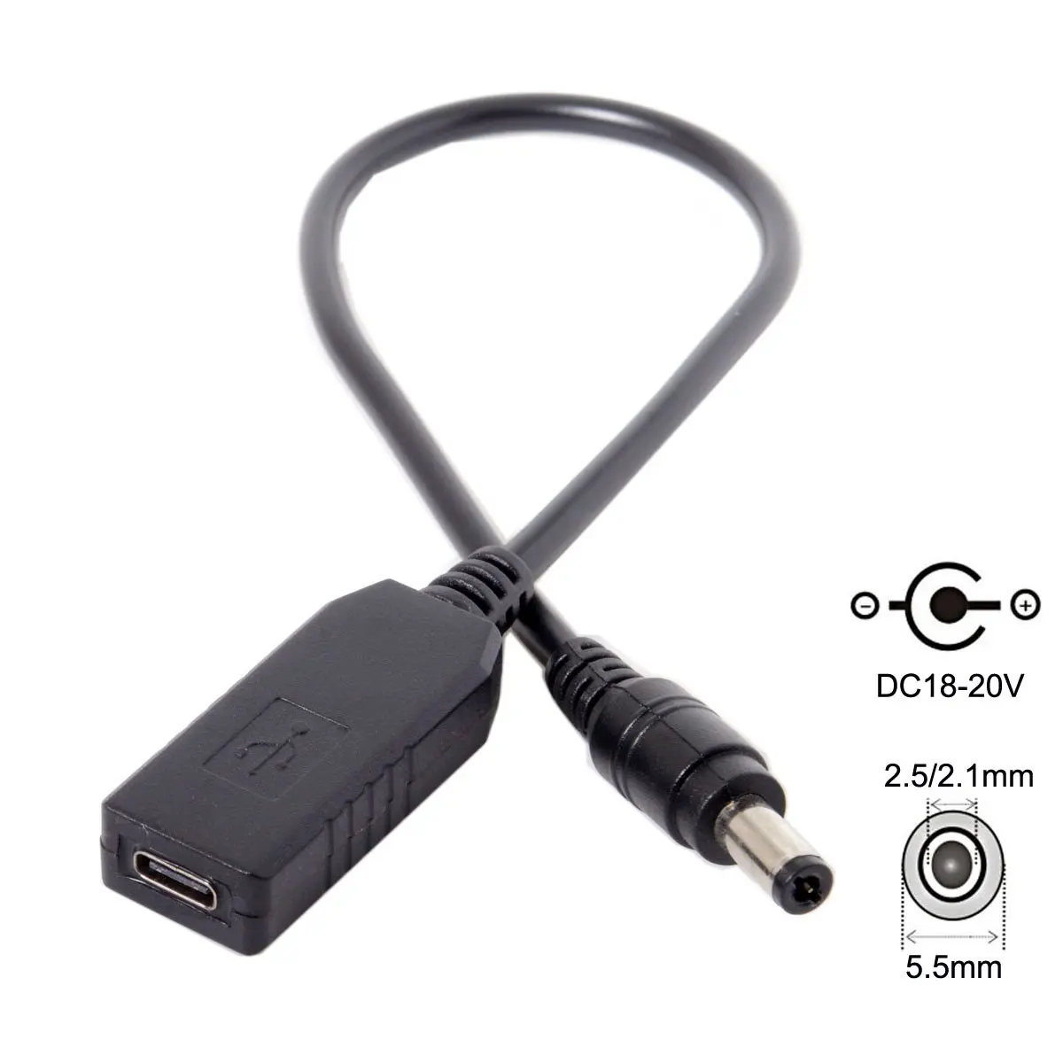 Chenyang CYDZ-Cable de carga de gatillo para ordenador portátil, enchufe de alimentación USB 3,1 tipo C, USB-C a DC 20V, 5,5, 2,5mm y 2,1mm, emulador PD - imagen 3