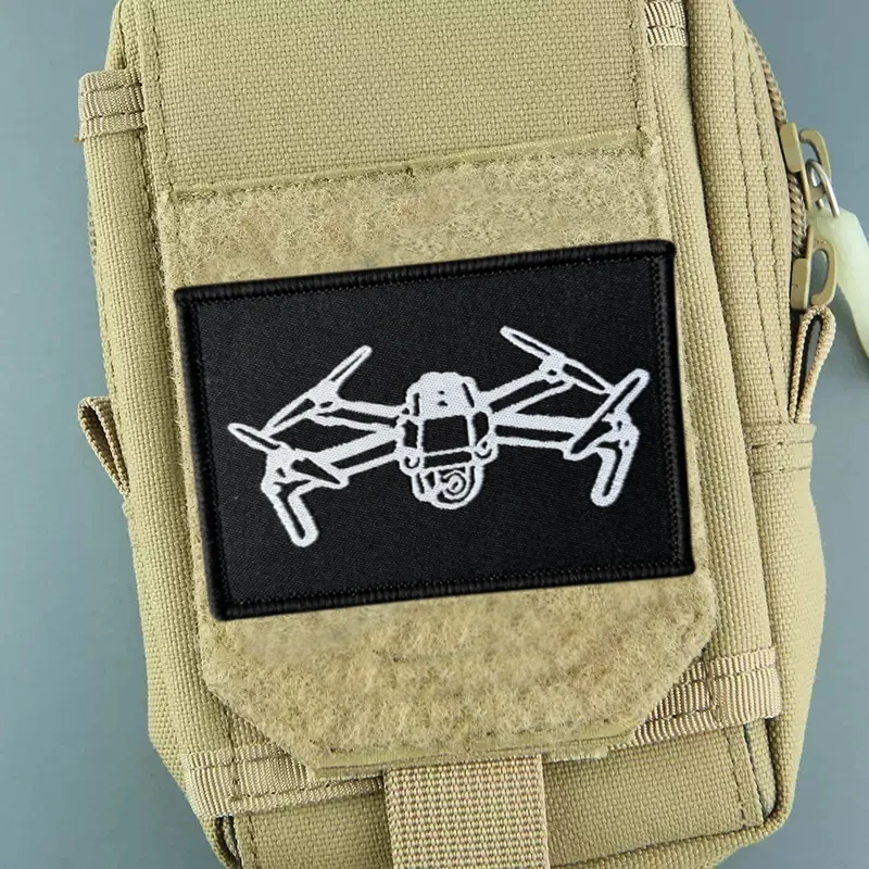 Parche de tela para Dron UAV para ropa, insignia de moral táctica, parche militar con gancho, pegatinas para mochila, brazalete - imagen 2
