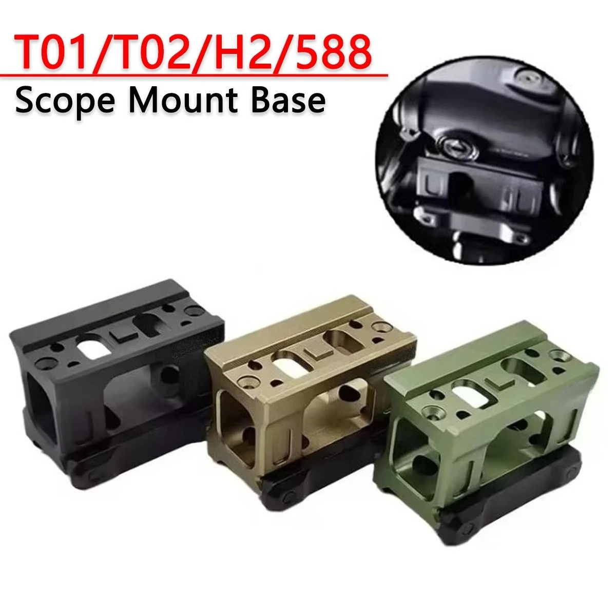 2025 nueva unidad de montaje elevador rápido para riel de 20mm táctico Airsoft T01 T02 ROME Red Dot Sight Scope soporte de elevación Universal - imagen 5