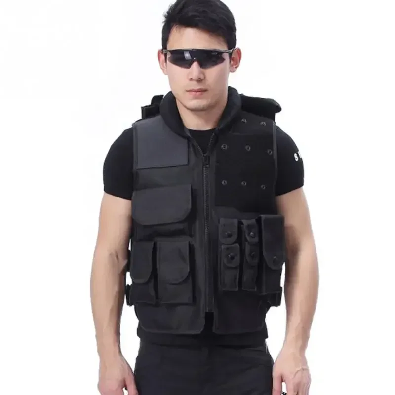 Chaleco táctico genuino para hombre, modelo a prueba de balas Molle, chaleco táctico negro Cs, equipo de protección, chaleco de caza del ejército militar - imagen 3