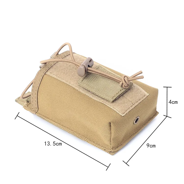 Bolsa de walkie-talkie Molle para deportes tácticos al aire libre, accesorio de ventilador militar portátil, bolsa de Radio colgante, paquete de cintura pequeño - imagen 4