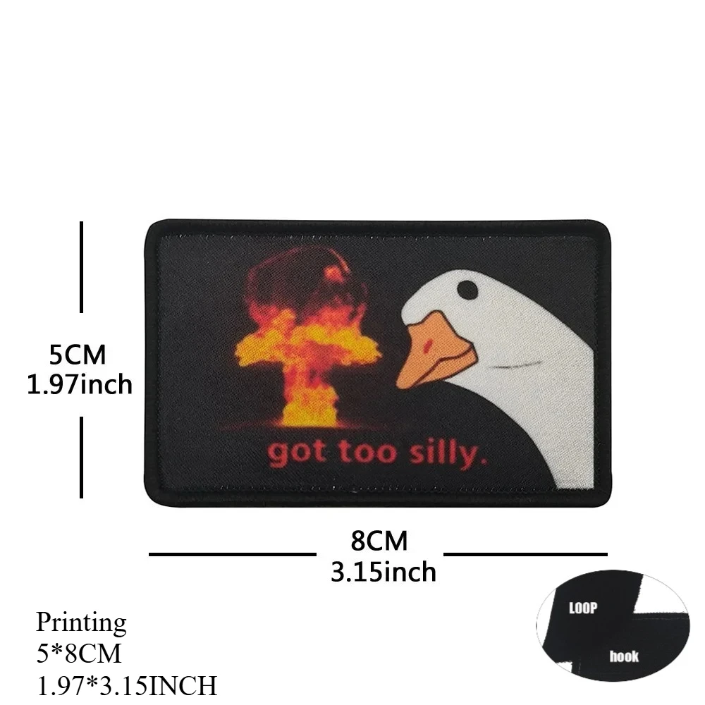 Parches Decorativos para Mochila Táctica con Diseño de Animales (Ganso, Serpiente, Mapache, Oso) con Frases Divertidas como 'NO TOQUES MI BASURA'