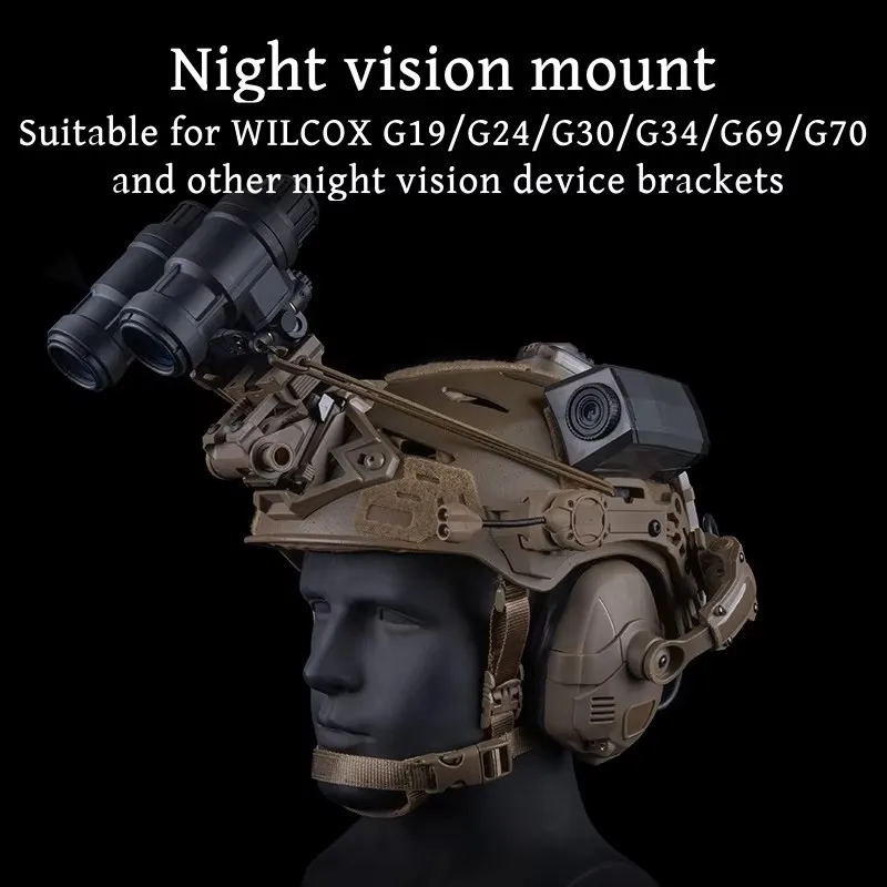 Base de montaje NVG para casco de equipo, adaptador de sepia seca, accesorios para casco de Airsoft al aire libre, Wendy3.0 - imagen 4