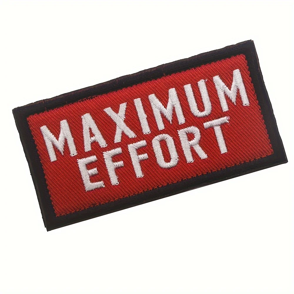 Parches Velcro Mochila TáCticos De Bordados MAXIMUM EFFORT Divertido Meme Parche de Velcros bordado Cierre de gancho y bucle - Insignia de moral táctica militar para mochila Molle - imagen 2