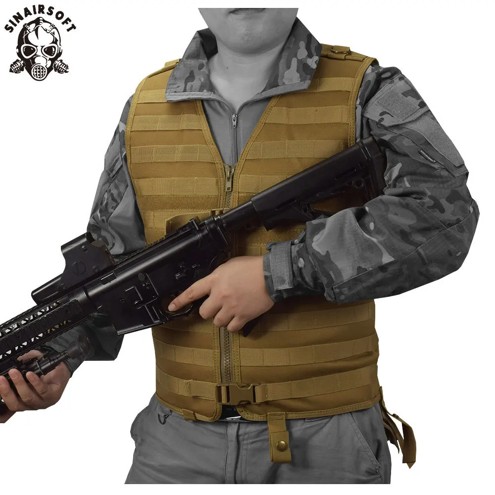 Molle chaleco Modular con bolsillo de hidratación de malla oculta, conjunto de pecho Modular táctico para exteriores, chaleco de caza de nailon - imagen 5