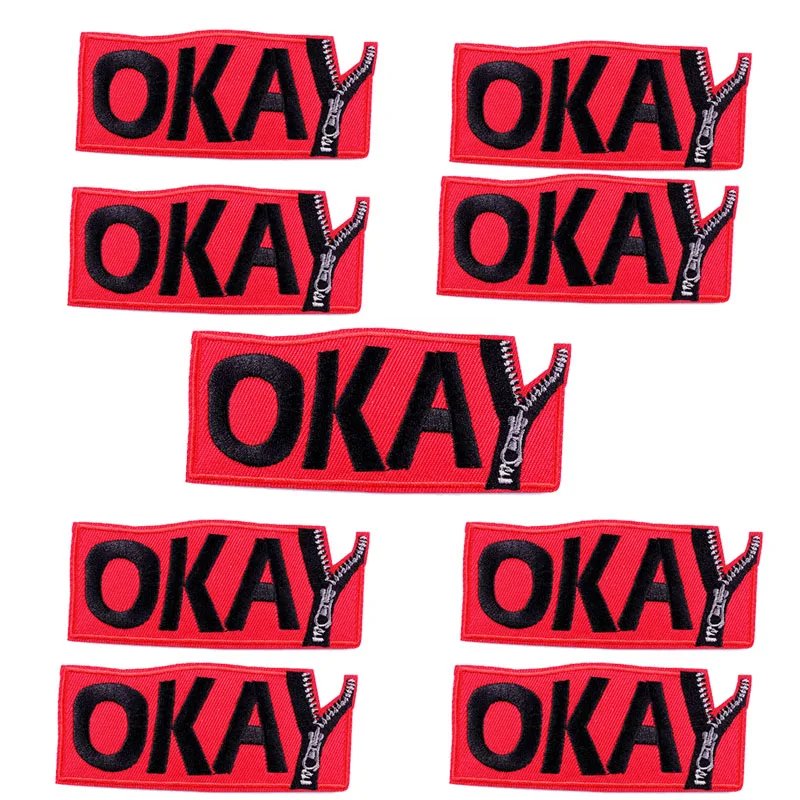 Parche bordado de letras para ropa, 10 piezas, venta al por mayor - imagen 5