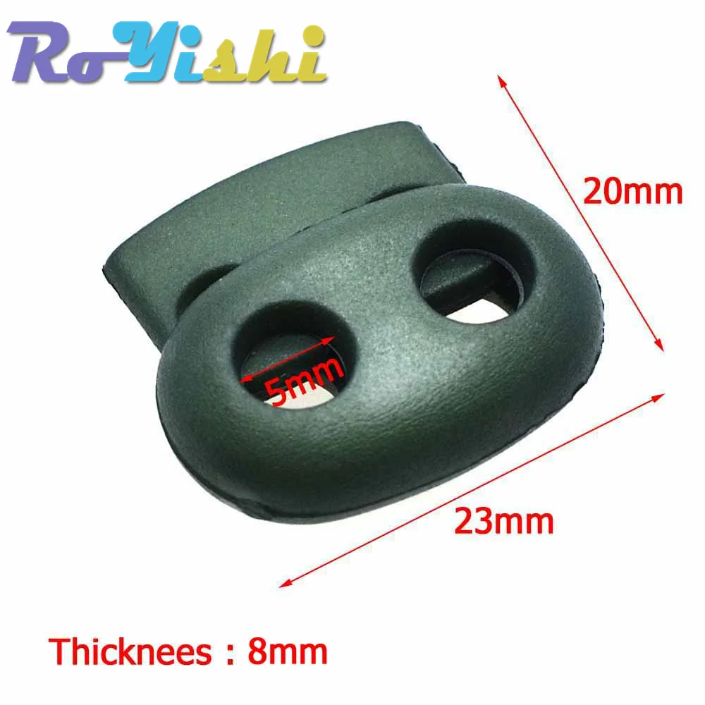 12 unids/pack de colores mezclados, tapón de plástico con agujero de 5mm, bloqueo de cordón, Clip de palanca de frijol, cordón para ropa, accesorios deportivos - imagen 3