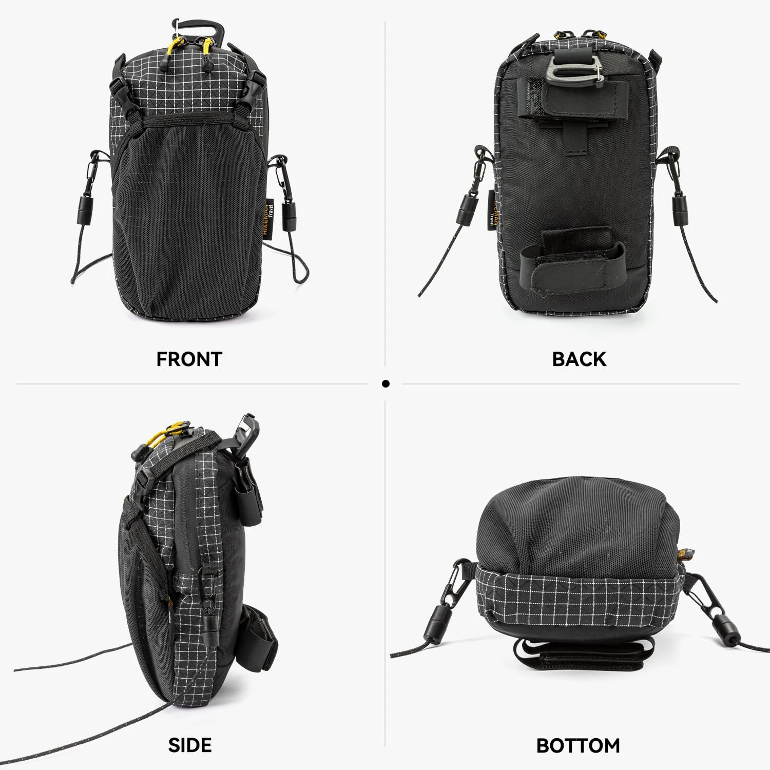 Mochila con correa para el hombro, paquete de correa para teléfono inteligente, mochila impermeable con correa, bolsa de fijación de bolsillo, bolso cruzado pequeño para caminantes - imagen 3