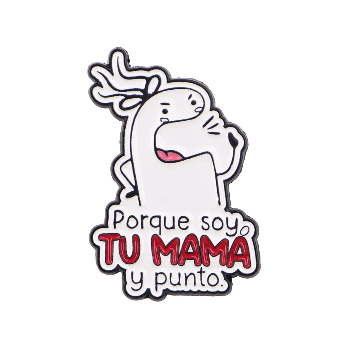 Pin de Esmalte con Figura de Cerveza Divertida - 'Porque soy TU MAMA y punto' Broche con Frase en Español para Chaquetas y Mochilas, Regalo Humorístico - imagen 5