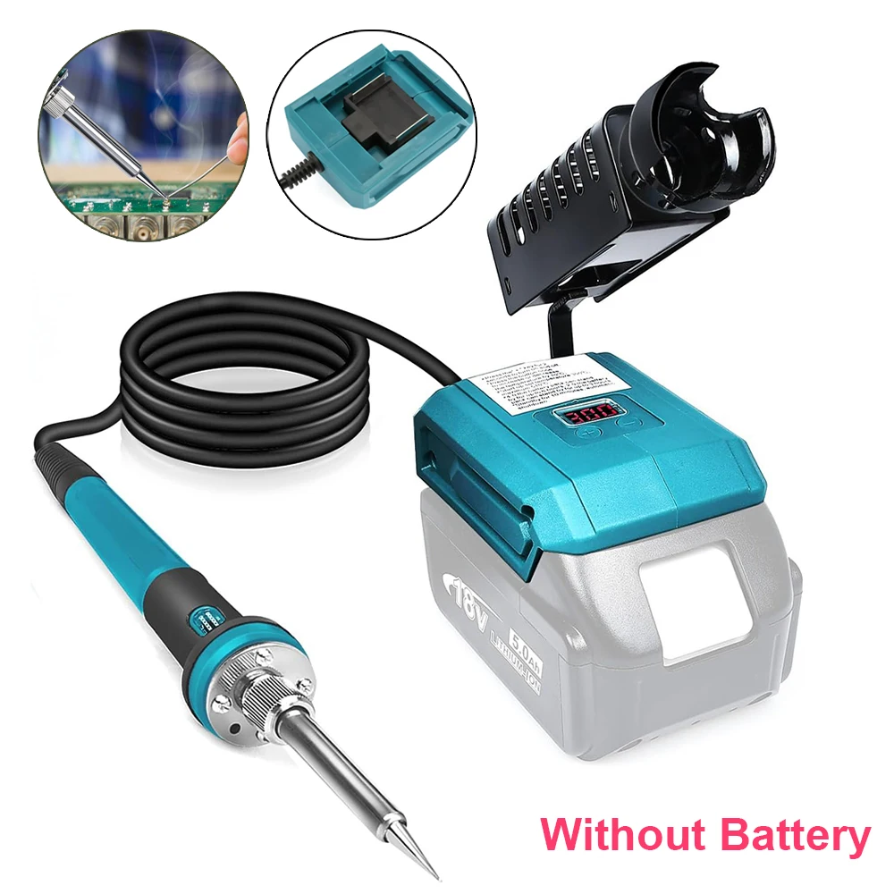 Para Makita 18V 20V batería 60W soldador eléctrico herramienta eléctrica de soldadura inalámbrica 300-500 ℃   Calentamiento rápido ajustable con temperatura