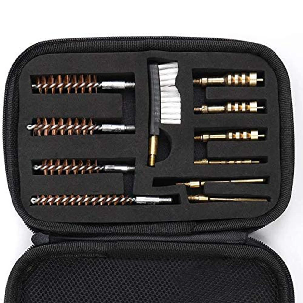 ZOHAN-Kit de limpieza de pistola Universal, 16 Uds., cepillos de barril, herramientas que se adaptan a la mayoría de calibres, pistolas 22 357 38 9mm 40 44 45, accesorios para pistola - imagen 5