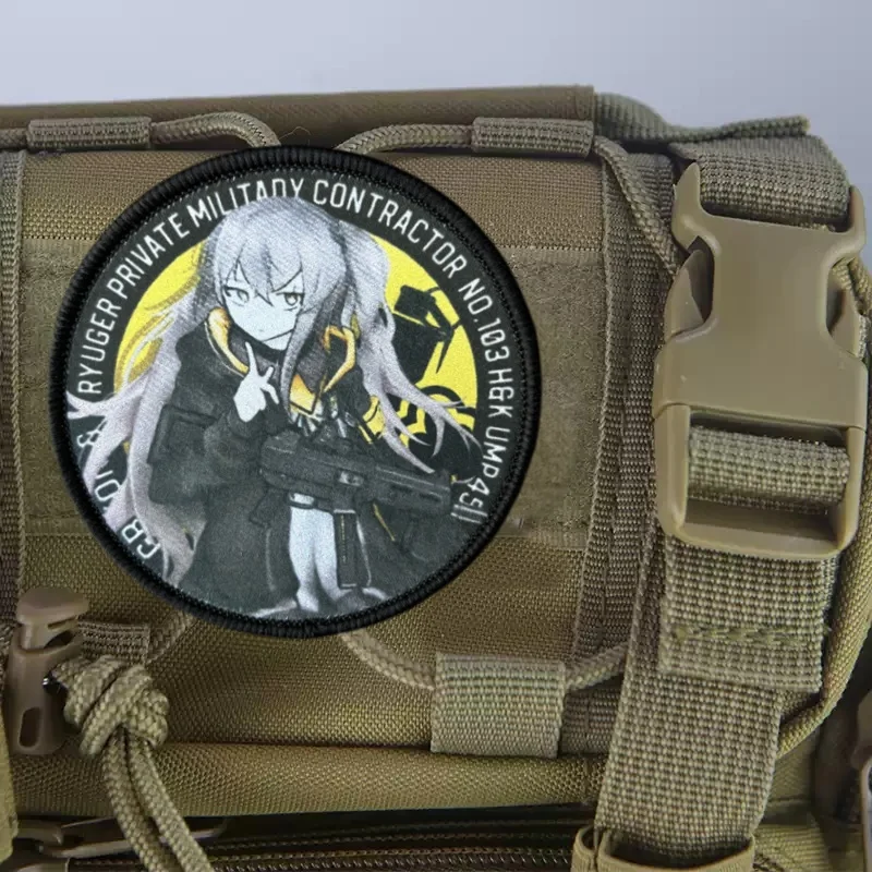 Parche con estampado de Anime para ropa, insignia de moral táctica, gancho, parches militares, mochila, brazalete, pegatina - imagen 2