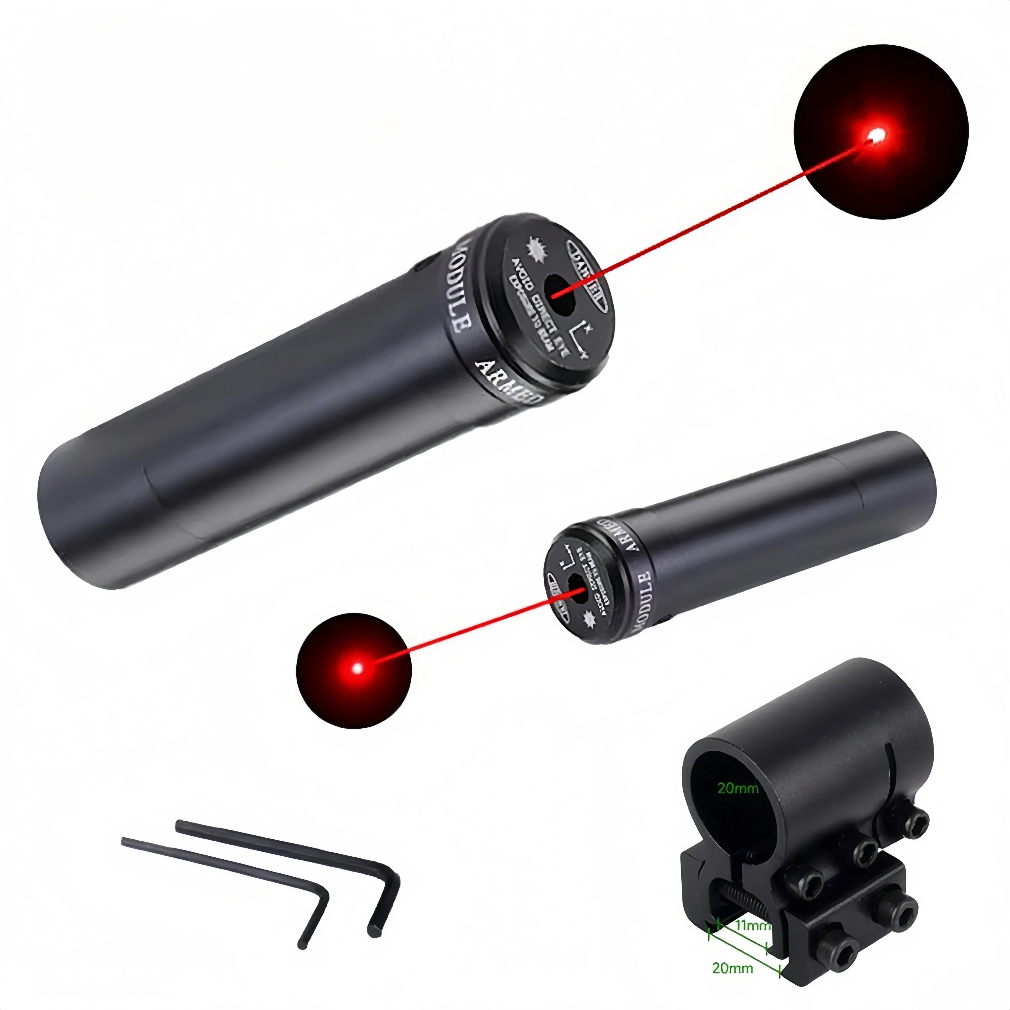 Láser rojo táctico, potente accesorios de visión al aire libre, calibrador láser de caza de larga distancia deportivo, riel guía de 11/20mm