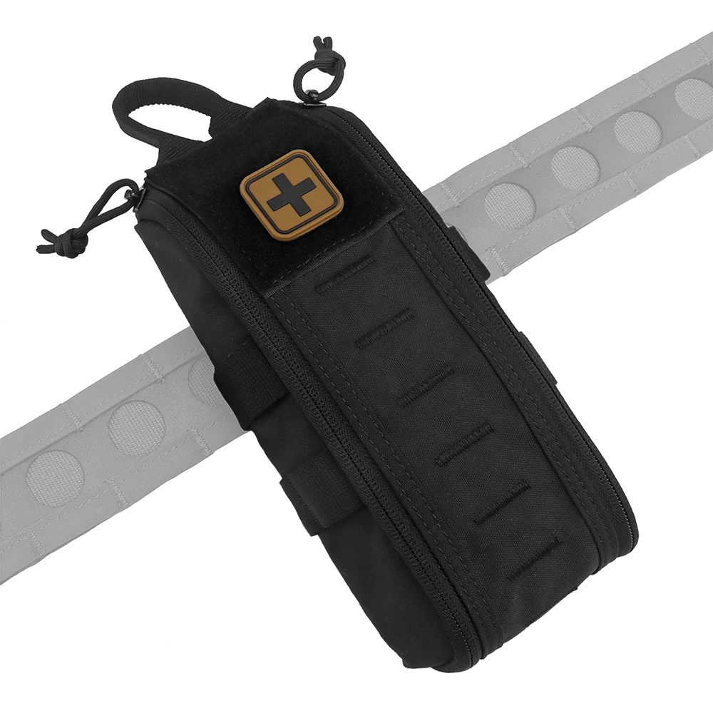 Botiquín de primeros auxilios, bolsa médica vacía, paquete IFAK, pestaña de extracción rápida, Clip MOLLE, bolsa de emergencia, accesorios para chaleco de caza - imagen 5