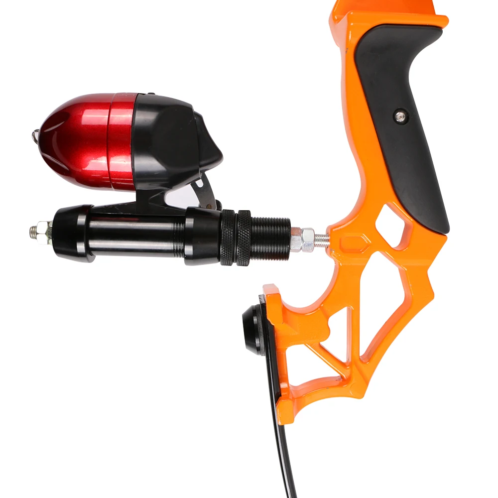 Soporte de tirador de pez con arco y flecha simplificado, negro emparejado con rueda de pesca roja emparejada con arco y suministros de flecha - imagen 3