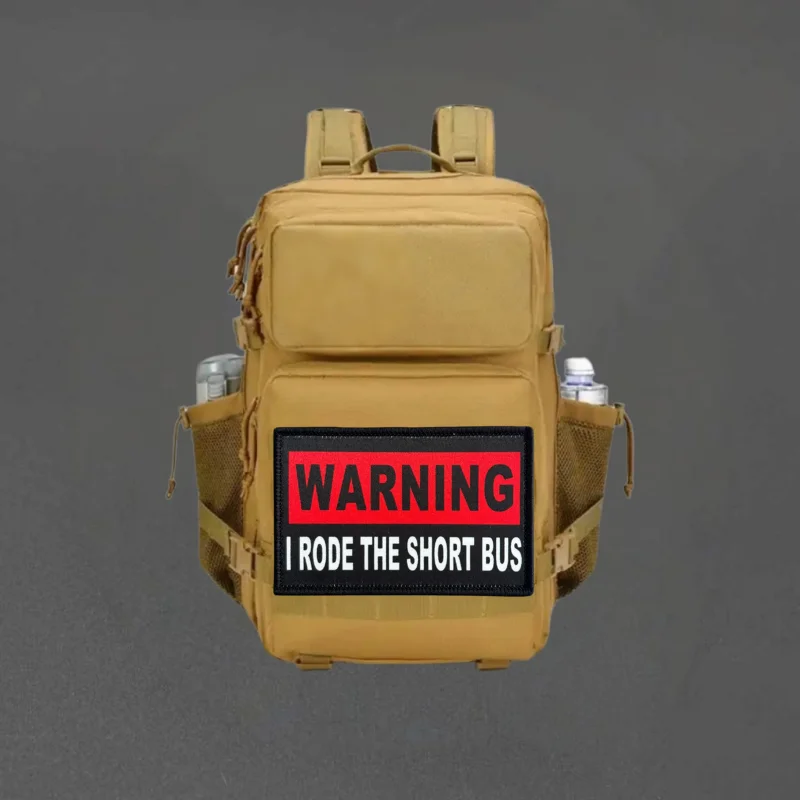 Parche de impresión de advertencia, chaleco táctico militar, insignia de moral con gancho y bucle, pegatinas decorativas para mochila, parches para brazalete para ropa