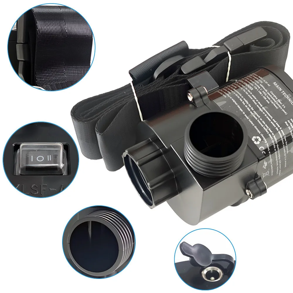 Máscara de Gas eléctrica, máscara facial completa, protección de seguridad, sistema de respiración, dispositivo respirador protector, flujo de aire suministrado - imagen 4