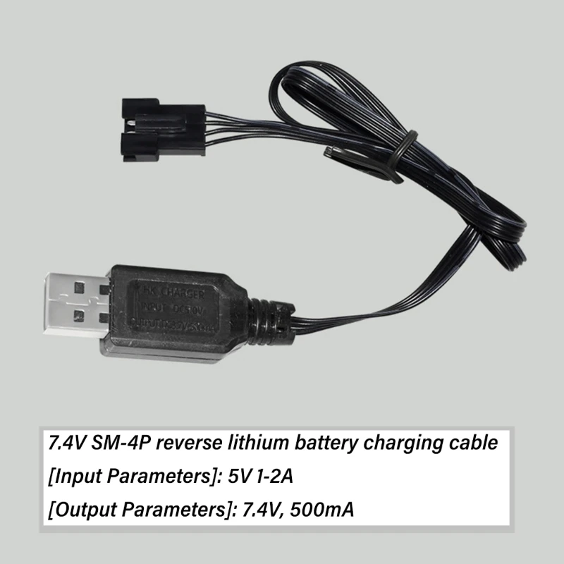 Cable cobre para carga batería USB, baterías celdas litio 7,4 V y 500mA para coches y dispositivos velocidad - imagen 4